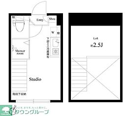 Arendelle ワンルームの間取図画像