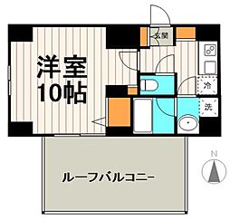 ブライズ神楽坂 1Kの間取図画像