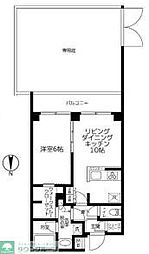 アイル中野江古田の森公園 1LDKの間取図画像