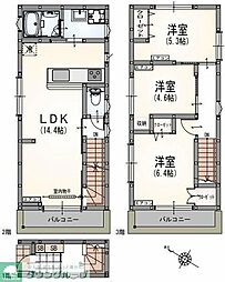 アルマコート中野 3LDKの間取図画像