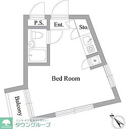 サンパレス中野坂上 ワンルームの間取図画像