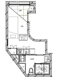 ミライズ中野江原町 ワンルームの間取図画像