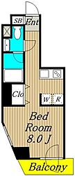 ZOOM新宿下落合 ワンルームの間取図画像