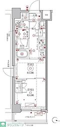クレイシアIDZ幡ヶ谷 1DKの間取図画像