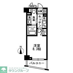 レジディア中落合-A 1Kの間取図画像