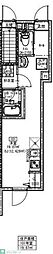 ソルナクレイシア新高円寺 ワンルームの間取図画像