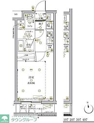 CRACIAIDZ新宿落合DEARCOURT 1Kの間取図画像