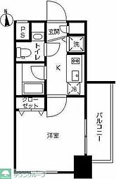 スカイコート新宿落合壱番館 1Kの間取図画像