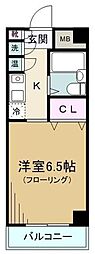 クレアパーク野方 1Kの間取図画像