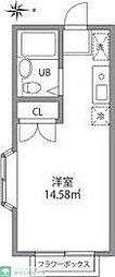 イーストハイム ワンルームの間取図画像