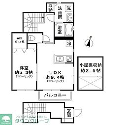 RIZ大京町W 1LDKの間取図画像