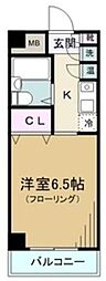 クレアパーク野方 ワンルームの間取図画像