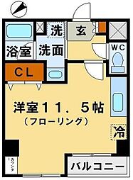 フォレンツタワー文京千石 ワンルームの間取図画像