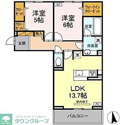 間取図画像 2LDK