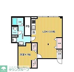 リファレンス胡録台 1LDKの間取図画像