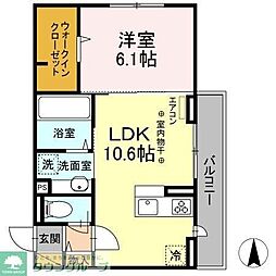 Dias 1LDKの間取図画像