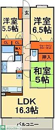 レジディア東松戸 3LDKの間取図画像