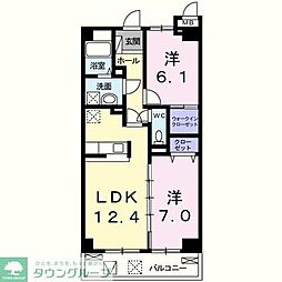 リベラサンリットカーサ 2LDKの間取図画像