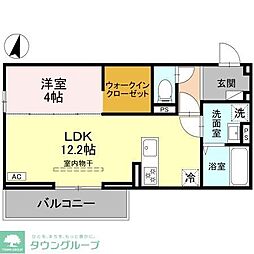 SOPHIA II A 1LDKの間取図画像