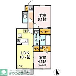 カスターニャ2 2LDKの間取図画像