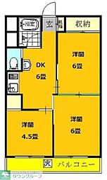 小金原第7コーポラス 3DKの間取図画像