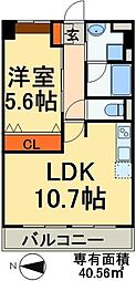 貴賓館 1LDKの間取図画像