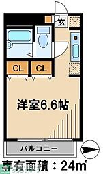 ロミオ&ジュリエット1 1Kの間取図画像