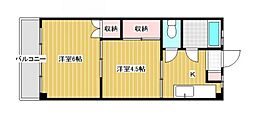 清和マンション 2Kの間取図画像