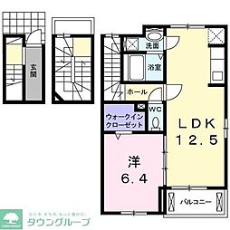 エルヴィータ2 1LDKの間取図画像