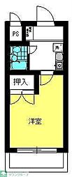 パーソナル・1 1Kの間取図画像