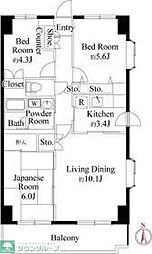 シャルネ95 3LDKの間取図画像