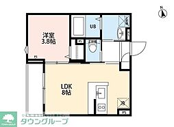フォート・デルッシMS 1LDKの間取図画像