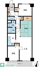 TQレジデンス柏 2SLDKの間取図画像