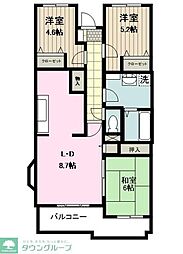 メゾン・ド・ベール早稲田3 3LDKの間取図画像