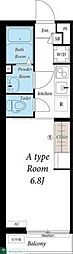 リブリPlumeria柏 1Kの間取図画像