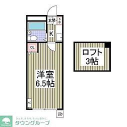 ニューパレス松戸 1Kの間取図画像