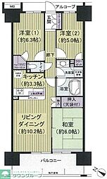 グランマークス東松戸 3LDKの間取図画像