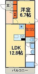 ピュア・レジデンス 1LDKの間取図画像