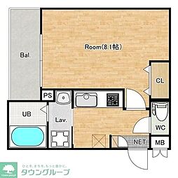 ジーメゾン我孫子天王台クラース 1Kの間取図画像