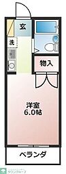 トゥーズメゾン ワンルームの間取図画像