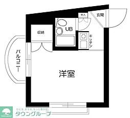 グロスクベル 1Kの間取図画像