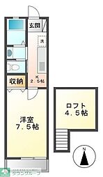 クレセントハイツトウキュウ3 1Kの間取図画像