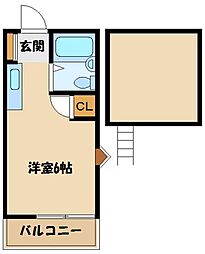ハイムシルエット ワンルームの間取図画像