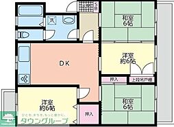 加藤ハイム 4DKの間取図画像