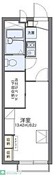 レオパレスエクレール2 1Kの間取図画像