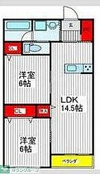 View新小平 2LDKの間取図画像