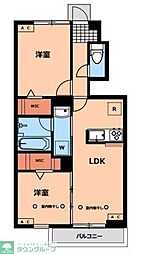 カサフィオーレ 2LDKの間取図画像