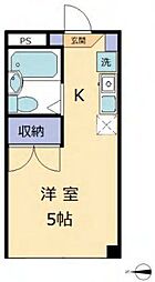 ブリッジワン ワンルームの間取図画像