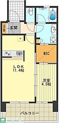 プライムメゾン武蔵野の杜 1LDKの間取図画像