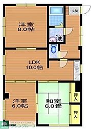 北一レジデンス 3LDKの間取図画像